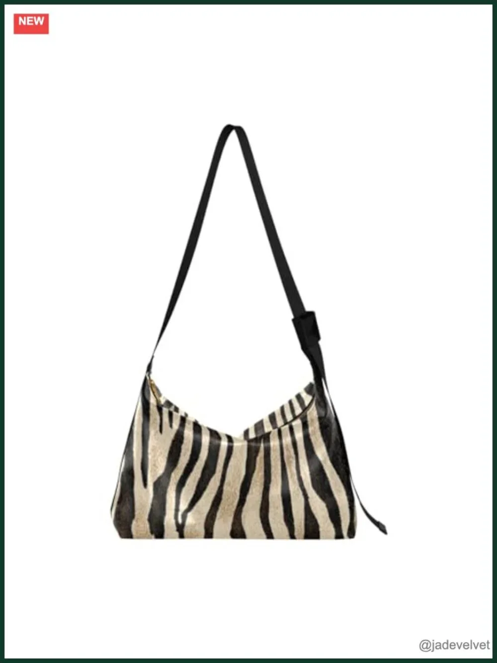 Vintage Zebra Print Tote Bag - Large Hobo Cross Body Handbag PU Leather